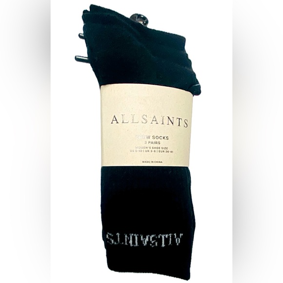 All Saints White Crew Socks. PICK ONE - Picture 2 of 5